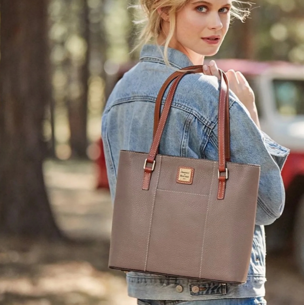 Dooney & Bourke Lexington Elephant Small Shopper Pebbled Leather Purse